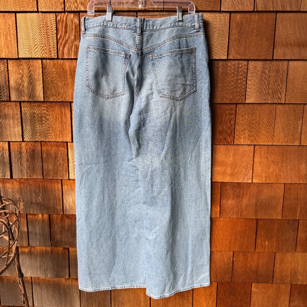 Madewell Vintage Light Blue Denim Drawstring Superwide Leg Jeans in Women's 29 - Picture 10 of 13